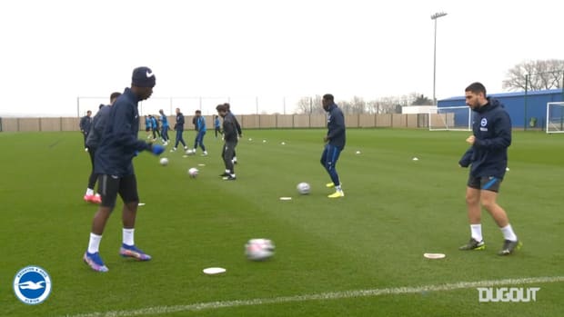 Brighton train ahead of Leicester City clash